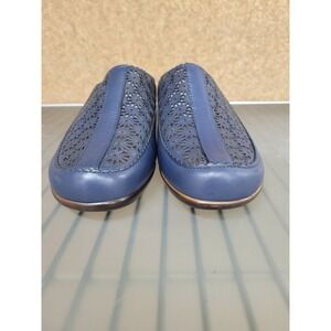 Easy‎ Spirit Women's Sedusk Leather Mule Clogs Flats Slip On Shoes Navy Sz 9.5